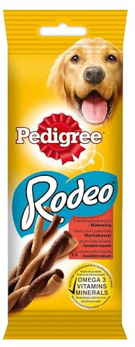 Pedigree Rodeo Leckerli für ausgewachsene Hunde Aller Rassen mit Rindfleisch 20 x 70g