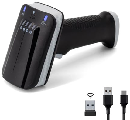 YANZEO SR290 UHF RFID handhållen terminal streckkodsskanner Bluetooth 1D 2D QR streckkodsskanner 2,4 GHz + kabelansluten USB-streckkodsläsare för klädaffär, skobutik, stormarknad, lager