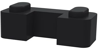 Balterley Shower Screen Support Foot, Rectangular Glass Shower Screen Support Foot, Floor Bracket for Wetroom Screens, Bracket Supports for Wet Room Glass Showers - 44 x 30 x 45mm (Matt Black)
