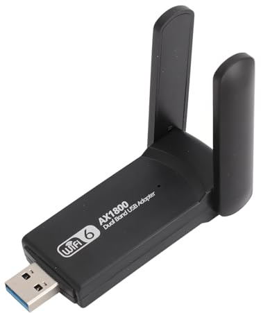 Adaptador USB WiFi 6 de Doble Banda, Adaptador Mini USB WiFi con Antena de Doble Banda de Alta Ganancia, para PC con Windows, Compatible 802.11 A/b/g/n/AC/AX