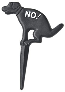 VANZACK Garten Dekoration Hundeschilder Eisen Hundezeichen Gusseisen Einsteckschild Für Hof Und Gras Witzige Warnung Für Haustierbesitzer