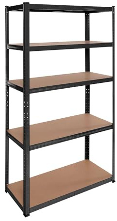 OcioDual Estanteria Metalica Gris Essential, Estanteria Almacenaje Trastero, 180x90x40cm, Estante Cocina, Estanterias Almacenaje Trastero, Estanterias Metalicas Sin Tornillos