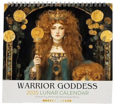 Goddess 2025 Kalender Mondphasen Wandkalender 2025 Mondphasenkalender 12 Monate Monatlicher Göttinnenkalender Gotischer Göttinnenkalender Monatsplaner Für Wanddekoration