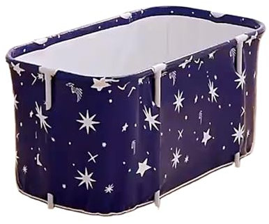 KXWDKJ Tragbares Badewannen-Set, faltbare Badewanne für Erwachsene, nicht aufblasbar, heiße Eisbadewanne, zusammenklappbare Wanne zu Hause, Whirlpool für Duschkabine (140 x 60 x 50 cm)