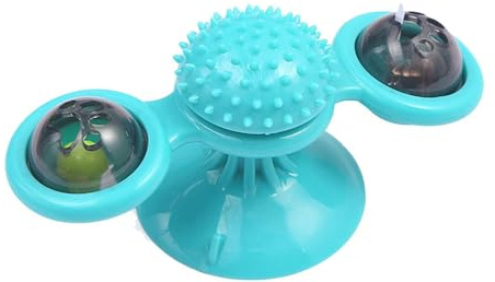 Funny Cat Toy, Windmill Cat Toy, Toothbrush Massage Toy for Cats, Funny Cat Spinner Exercise Toy, Cat Toy for Fun and Healthy Play