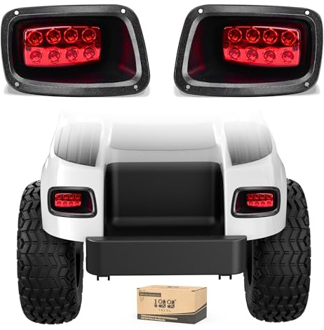 10L0L Golf Cart Taillights for EZGO TXT 1996-2013, Golf Cart Replacement Tail Lights Kit for Gas & Electric Models, Must Input 12V