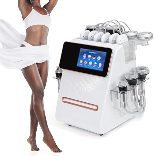 Elitzia 11 in 1 Professional Body Sculpting Machine Ultrasonic 80K Cavitation Radio Frequency Vacuum LED Lipo Laser & EMS Fat Burning Multifunctional Equipment Body Slimming SPA Beauty Salon ETDSD126