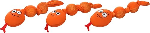 Flamingo Hundespielzeug Snala Schlange Emoji – Orange – 47 cm | Schwimmfähig, strapazierfähig & unterhaltsam!