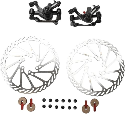 Clarks Cycle Systems CMD-21 Mechanical Disc Brake Set, Including Rotors, IS Mounts, 160/140mm