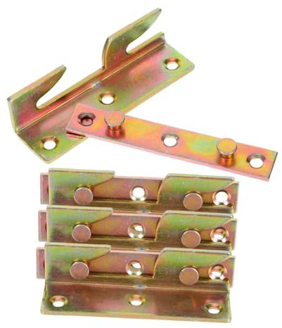VILLFUL 4 Set Di Connettori Per Cerniere Per Letto Pieghevole Accessorio Per Fissaggio Di Mobili Ferramenta Per Telaio Del Letto Connettore Per Giunti in Legno