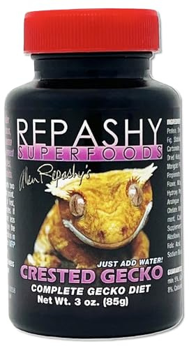Repashy Crested Gecko Diet – Complete Meal Replacement Powder – Premium Gecko Food for Crested Geckos and Fruit-Eating Reptiles, 85g
