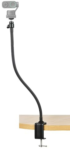 AceTaken 25'' Webcam-Stand Clamp Mount Holder for Insta360 Link 2 pro/Link 2C pro/Link 2/Link 2C/Link PTZ 4K Webcams and X5 X4 X3 X2 Action Cameras