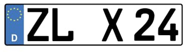 KFZ-Kennzeichen 420x110mm, DIN-Zertifiziert für Auto (1 Stück)