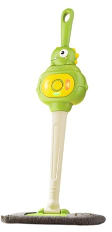 KiBcsLic Fregona Infantil con Luces y Sonidos. Set de Limpieza Educativo para niños a Partir de 4 años, Verde