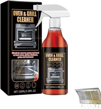 Backofen&Grillreiniger,Backofenreiniger,Ofenreiniger,Grillreiniger,Selbstarbeitender Reiniger und Fettlöser für Backofen,Herdplatte & Grill,Oven & Grill Cleaner,Löst hartnäckige Verkrustungen (1pc)