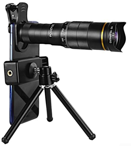 32X Telephoto Lens for Smartphones with Tripod & Clip, HD Mobile Telescope Camera Attachment for iPhone, Portable Zoom Lens Kit for Wildlife Sports Travel Photography