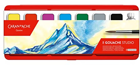 Caran d´Ache Metallschachtel zu 8 Farben, mehrfarbig, 18 x 13 x 2 cm, 1000.308