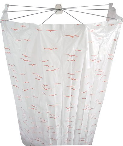 Ridder Sylt - Tenda da Doccia Pieghevole ombrella, in plastica ABS = acrilonitrile butadiene stirene e PEVA (polietilene vinilacetato), 170 cm, Colore: Rosa