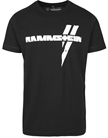 Rammstein Herren Rs003-rammstein Weiße Balken Tee T-Shirt (1er Pack)