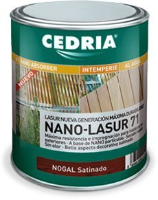 Lasur nano 71 alta tecnologia Cedria (Verticales) 4 litros (Nogal)