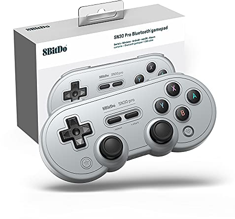 8BitDo SN30 Pro Manette Bluetooth Sans Fil, Mise à Jour du Joystick à Effet Hall, Avec Manettes Rumble Vibration Câble USB-C Compatible avec Switch, Windows, Mac OS, Android, Steam Deck