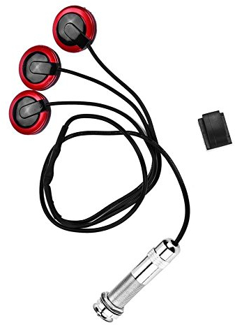 Selbstklebender Tonabnehmer für Gitarre, Piezo Transducer mit Endpin Klinkenstecker für akustische Saiteninstrumente