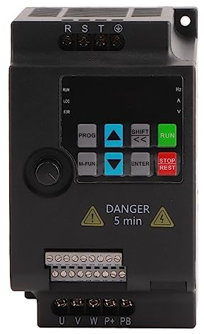 VFD Inverter convertitore di frequenza, 0.75/1.5/2.2KW 220V/380V 1PH/3PH Trasformatore VFD Velocità Controllato Variatore Di Frequenza Inverter Frequenza Diver Inverter Professionale (380VAC 1.5kW)