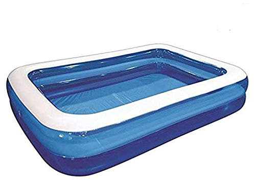 White & Blue Family Jumbo Pool - 260cm x 170cm x 48cm (1 Pc.) - Heavy-duty Material & User-friendly Design - Perfect For Fun Summer Days