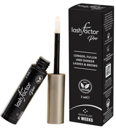 Lashfactor PRO Eyelash Growth Serum for Longer, Thicker & Fuller Lashes and Brows, Nourishing Lash & Brow Enhancer for Damaged, Sparse Lashes, 100% Vegan