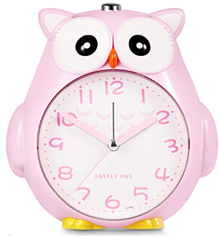 Kakeyi Kinderwecker, Ohne Ticken Wecker mit Nachtlicht und Snooze für Jungen und Mädche nachtlicht, Schlafzimmer Snooze Funktion wecker