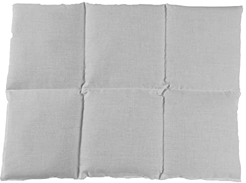 Cuscino con semi di uva 40x30 6 compartimenti, bianco. Cuscino termico per forno, microonde e frigorifero.
