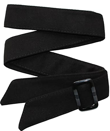 JIHUOO Schwarz Übermantel Gürtel Trenchcoat Schärpe Breiter Taillengürtel Wickelgürtel Bund für Frauen und Mädchen