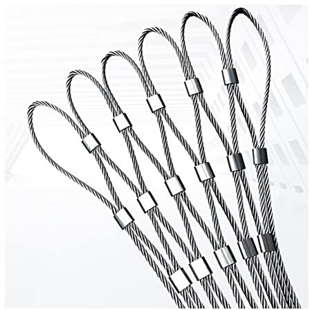 LXBAMKEA Malla De Cuerda De Acero Inoxidable, Flexible Red De Cuerda De Alambre, 3 Mm Diámetro del Cable, Granja Escalón Decoración Red De Protección, Resistencia Al Impacto Red Anticaída (Color : Si