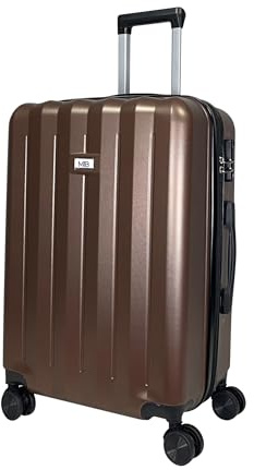 MY TRAVEL BAG ABS Hartschalen-Koffer Trolley Reisekoffer Tasche (Handgepäck-Mittel-Groß-Set) Zwillingsrollen (Kaffee, Großer Koffer (75cm))