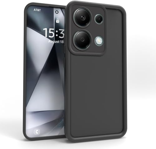 PanXCase Cover per Xiaomi Redmi Note 13 Pro 4G / Poco M6 Pro - Custodia Silicone Sottile Elegant Disegni Morbida Leggera, Protezione Fotocamera Antiurto Antigraffio Case (Nero)