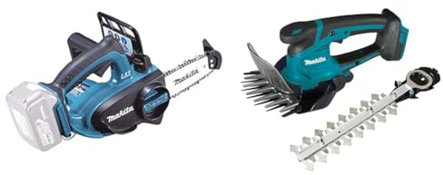 Makita DUC122Z Top Handle Akku-Kettensäge 18 V (ohne Akku, ohne Ladegerät) & DUM604ZX Akku-Grasschere 18V (ohne Akku, ohne Ladegerät)