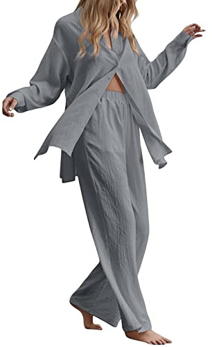Byxdress dam business 2 delar hängselbyxor dam linnebyxor lätt overall långärmad jumpsuit fluffig sportig jumpsuits lös lekdräkt mysig lekdräkt/sommaroverall/damoveraller