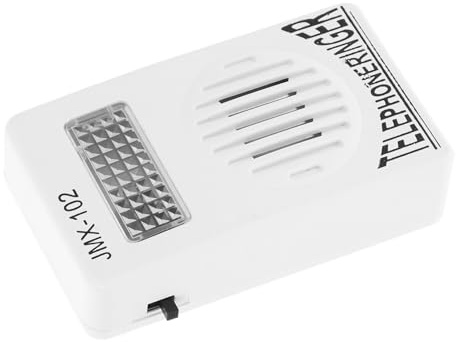 Amplificador Pp de Teléfono Timbre Pilas sin Fijo Blanco | Volumen Ajustable, Diseño Ligero y Fácil de Usar, para Líneas Fijas Residenciales, Sonido Claro