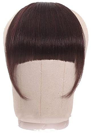 Clip-in-Pony für Frauen, Pony-Haar für Frauen, Pony-Haarclip-Verlängerung, brasilianisches Echthaar, stumpfer Pony, Clip-in, dicke natürliche Haarverlängerung, kein Remy-Clip-in, ordentlicher Pony,