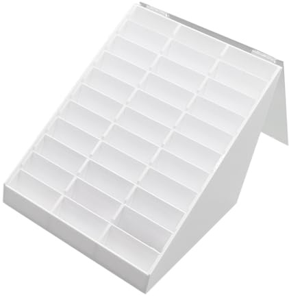 Gogogmee Nail Practice Board Sturdy Nail Art Display Board Acrylic and Glass White Manicure Display Storage Box for Professional Use