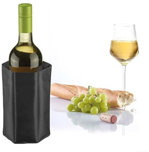 2Pcs Wine Cooler Sleeve, Adjustable Bottle Chiller Wrap Fast Cooling Gel Ice Pack for 750ml Bottles Party Picnic BBQ Beach Outdoor Use