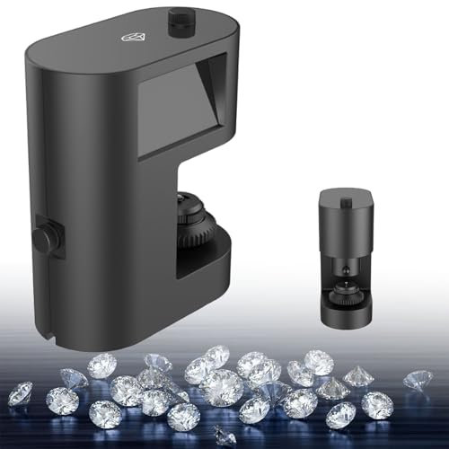 Diamond Girdle Microscope, Digital Microscope with Double-Sided LCD Screen and Led Fill Light, Magnification 30-200 Times, for Jewelry Processing and Testing,with-Video