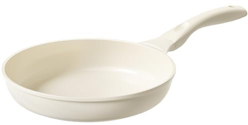 Redchef Keramik Pfanne 28cm Antihaft Beschichtet, Bratpfanne Induktion, Omelette Pfanne, Kochgeschirr Chef's Pan PTFE-frei PFAS-frei PFOA-frei, Kratzfest Spülmaschinenfest, Beige
