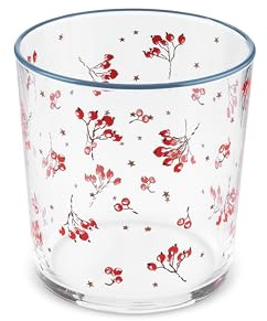 KARACA Lot de 3 verres à eau pour le Nouvel An - Verres à eau transparents - 380 ml - Cadeaux de cuisine pour femme - Balai de boucher - Passe au lave-vaisselle