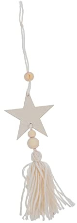 GOOHOCHY Holzperlen Quaste Ornament Wanddeko Für Zuhause DIY Bastelornament Naturdekoration Hängeanhänger Home Dekoration