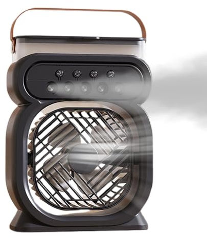Fan von Water Mist, tragbarer Ventilator für Klimaanlage mit 3 Geschwindigkeiten von 450 ml Aquarium mit 7 Farben Nachtlicht für , Kreuzfahrt, Wandern,