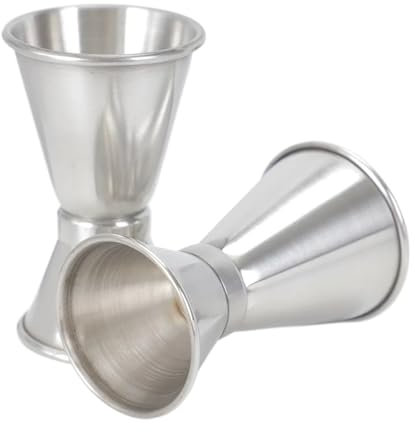 QuxetlRyz Jigger 2 Piezas de 15-30 ml de Acero Inoxidable for cócteles, Vaso medidor de Doble Disparo, Herramienta de Cocina.
