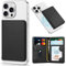 TUCCH Magnetic Wallet, 6 Card Holders with[RFID Blocking], [Compatible with MagSafe], PU Leather Folio Card Case[Clear ID Window]for iPhone 16/15/14/13/12 Pro/Pro Max/Plus Series, Not for Mini, Black