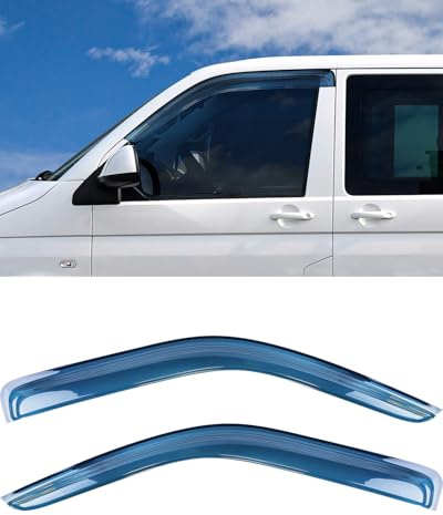 Windabweiser kompatibel mit Volkswagen T5 2003-2015/T6 2016-2020, Autofenster Regenschutz Regenabweiser Integrierte Deflektoren Integrierter Windabweiser, 2 Stück