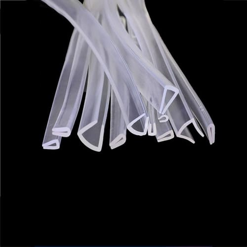 Générique 5 mètres Joint de Douche pour Portes en Verre de 3mm à 4mm, Joint d'étanchéité Droit pour Les cabines de Douche réctangulaires